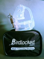 Birdlocked Mini: Cage de chasteté en silicone transparent